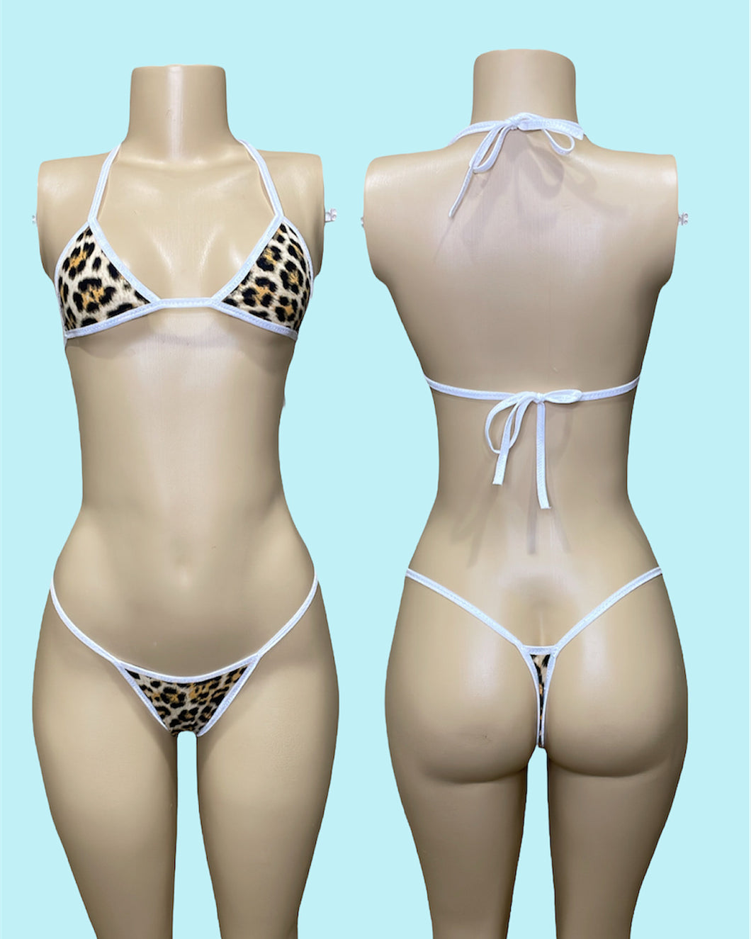 Leopard Bikini Set (White)