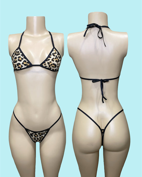 Leopard Bikini Set (Black)